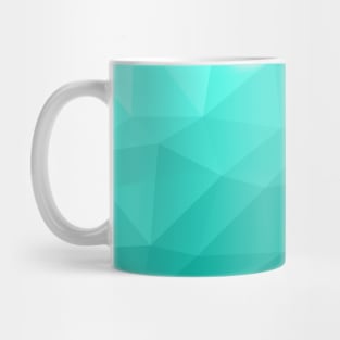 Aqua Turquoise Gradient Geometric Mesh Pattern Mug